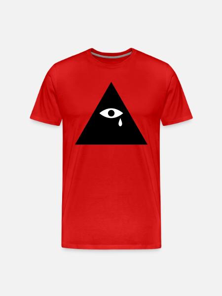 Pyramide Träne - Männer Premium Bio T-Shirt - Rot