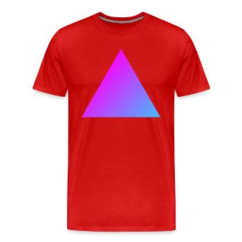 Dreieck Farbig - Männer Premium Bio T-Shirt - Rot - Vorne - Damien (186cm)