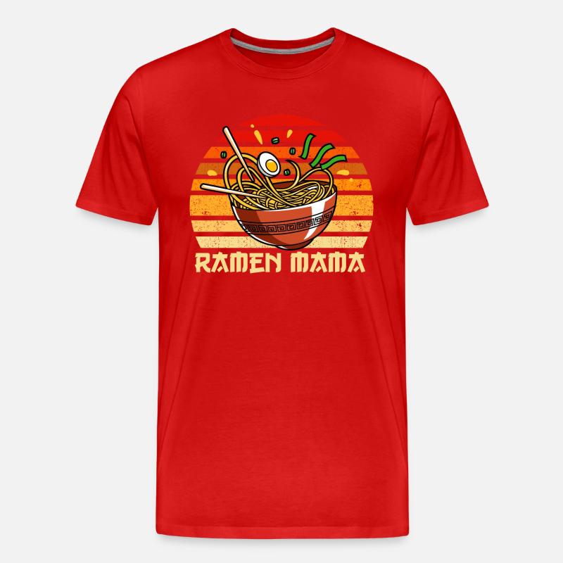 Ramen Mama - Männer Premium Bio T-Shirt - Rot
