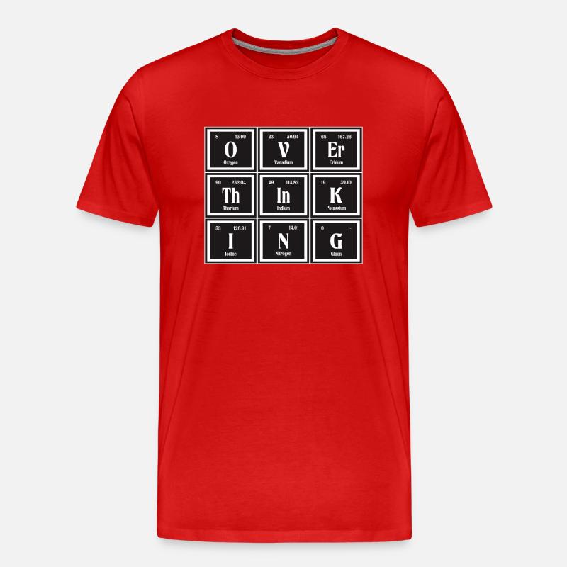 Überdenken | Periodensystem der Elemente - Männer Premium Bio T-Shirt - Rot