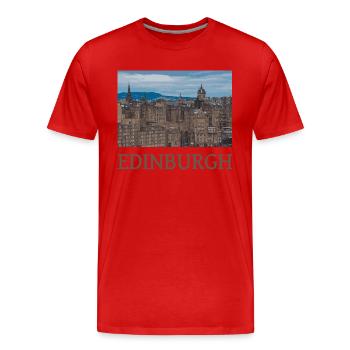 Edimbourg - T-shirt bio Premium Homme - rouge - Devant - Damien (186cm)