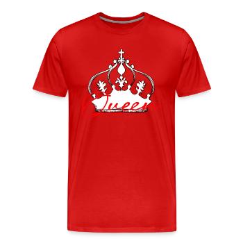 Queen - Men's Premium Organic T-Shirt - red - Front - Damien (186cm)
