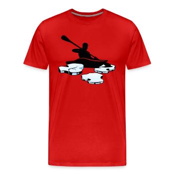hiver pagayer canoë de glace pagayer sur glace canoë de glace - T-shirt bio Premium Homme - rouge - Devant - Damien (186cm)