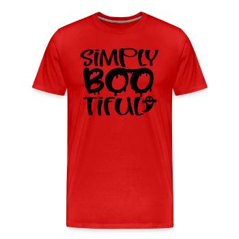 tout simplement BOO tiful - T-shirt bio Premium Homme - rouge - Devant - Damien (186cm)