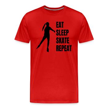 Rollschuh Inline Geschenk Inliner Skaterin skaten - Männer Premium Bio T-Shirt - Rot - Vorne - Damien (186cm)