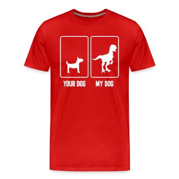 Malinois Belgian Shepherd Mechelaar Dog - Men's Premium Organic T-Shirt - red - Front - Damien (186cm)