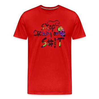 citations drôle fraze mème populaire cool trendy citation - T-shirt bio Premium Homme - rouge - Devant - Damien (186cm)