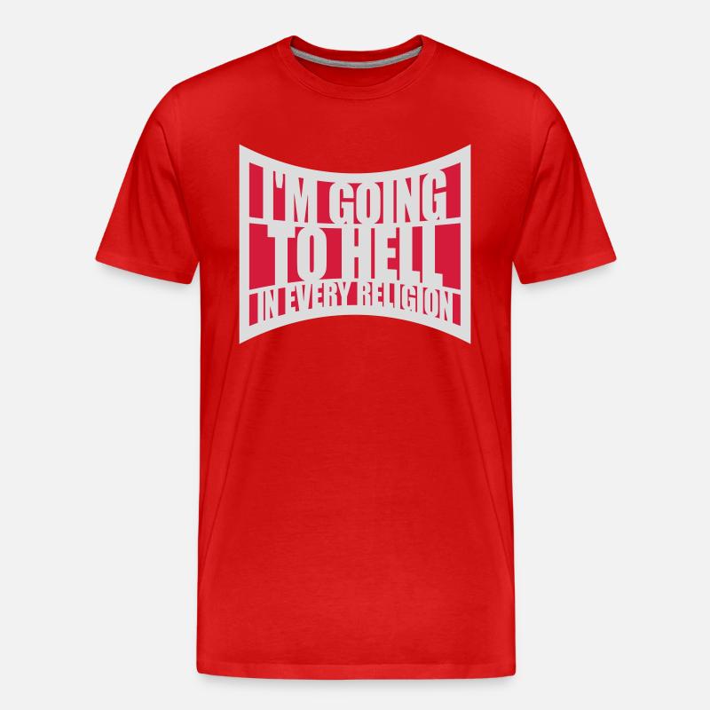 im going to hell - Männer Premium Bio T-Shirt - Rot