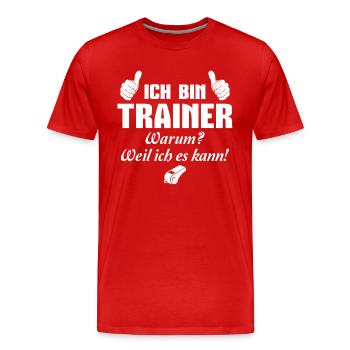 Sportverein Trainer Fußballtrainer Geschenk - Männer Premium Bio T-Shirt - Rot - Vorne - Damien (186cm)