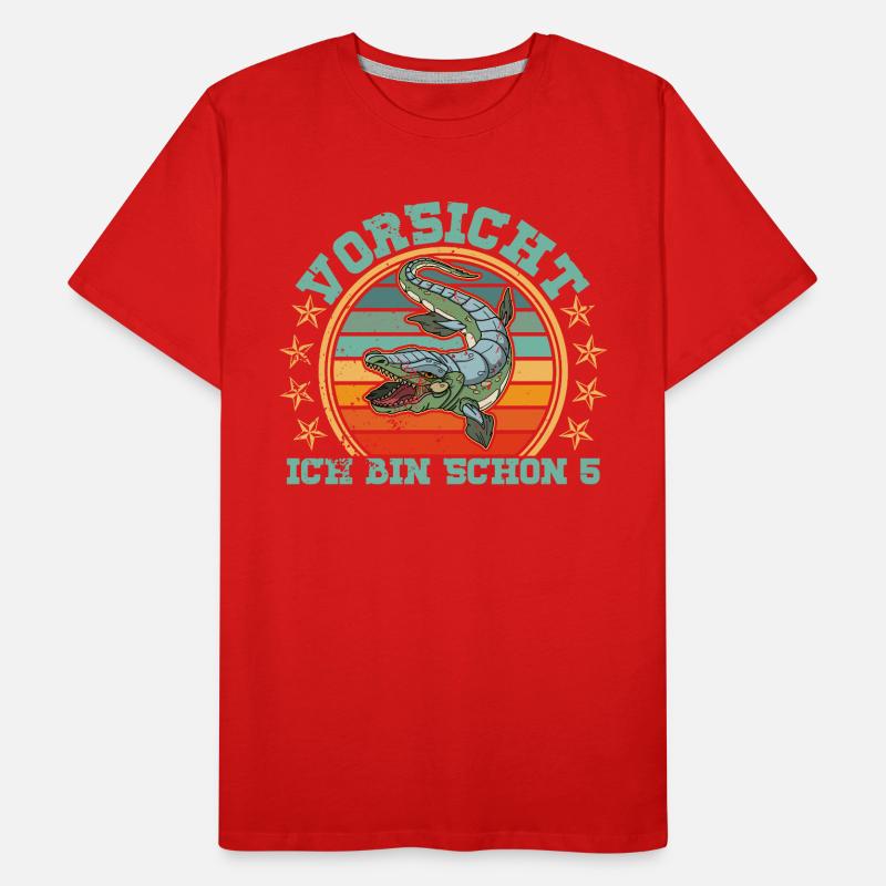 Mosasaurus Dinosaurier Urzeit Kinder Spruch Männer Premium Bio T-Shirt