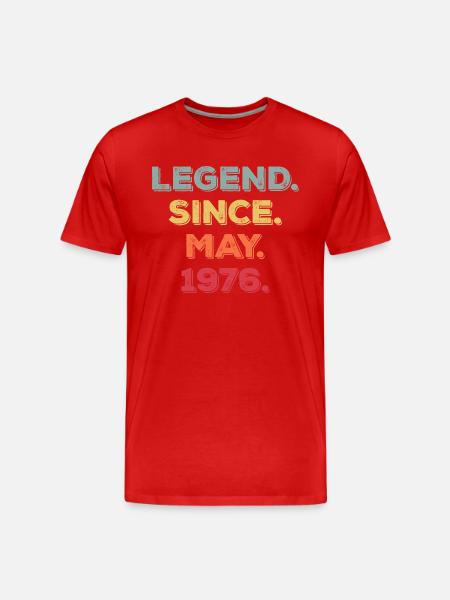 LEGEND SINCE MAY 1976 - Men's Premium Organic T-Shirt - red