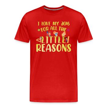 Preschool Teacher - Men's Premium Organic T-Shirt - red - Front - Damien (186cm)