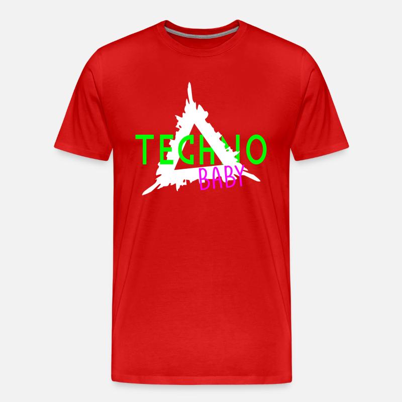 Techno bébé 3 - T-shirt bio Premium Homme - rouge