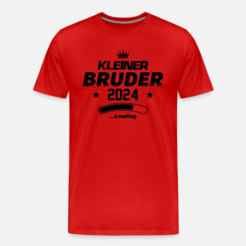 kleiner bruder 2024 loading - Männer Premium Bio T-Shirt - Rot