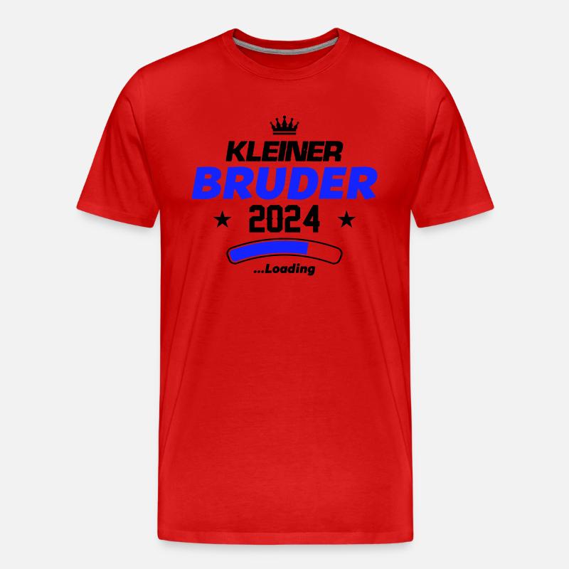 kleiner bruder 2024 loading - Männer Premium Bio T-Shirt - Rot