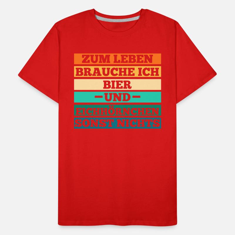 Bier Eichhörnchen Männer Premium Bio T-Shirt