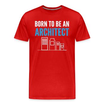 Lustiger Architekt Designer - Männer Premium Bio T-Shirt - Rot - Vorne - Damien (186cm)