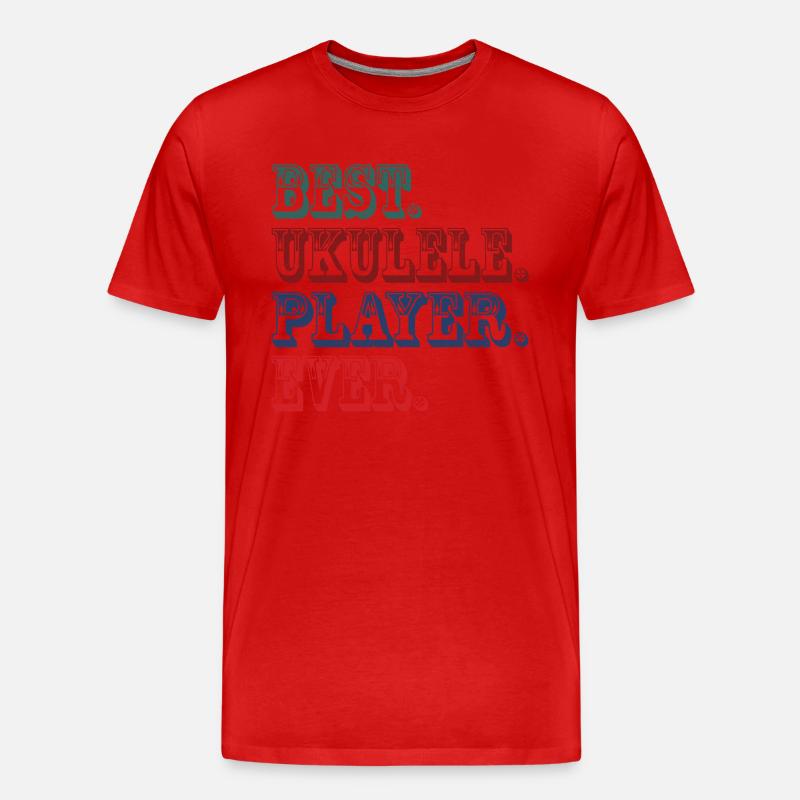 Best. Ukulele. Player. Ever. - Männer Premium Bio T-Shirt - Rot