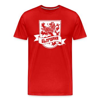 Bulgarien Flagge Balkan Sofia Bulgare Urlaub - Männer Premium Bio T-Shirt - Rot - Vorne - Damien (186cm)