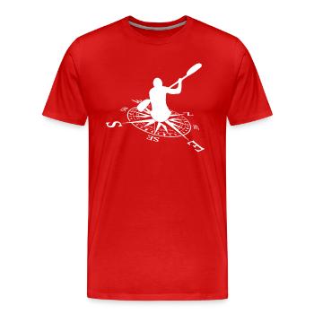 Paddle - Men's Premium Organic T-Shirt - red - Front - Damien (186cm)
