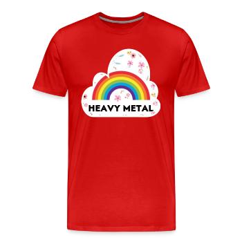 Heavy Metal - Männer Premium Bio T-Shirt - Rot - Vorne - Damien (186cm)