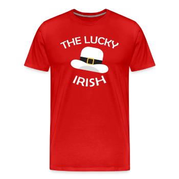 The Lucky Irish St Patrick's Day - Men's Premium Organic T-Shirt - red - Front - Damien (186cm)