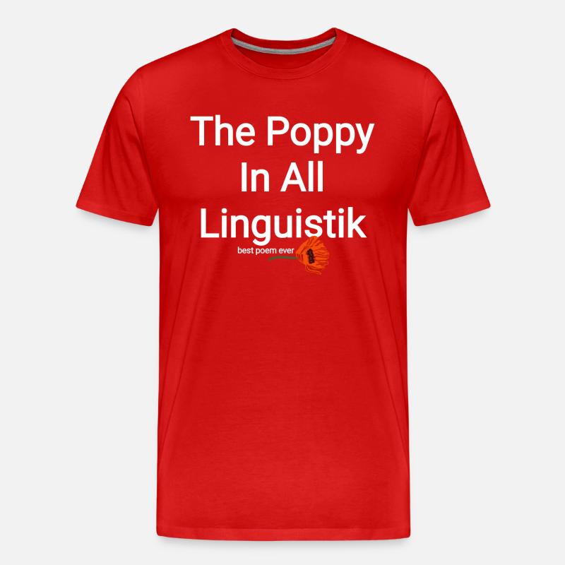 Denker Dichter Poet - Männer Premium Bio T-Shirt - Rot