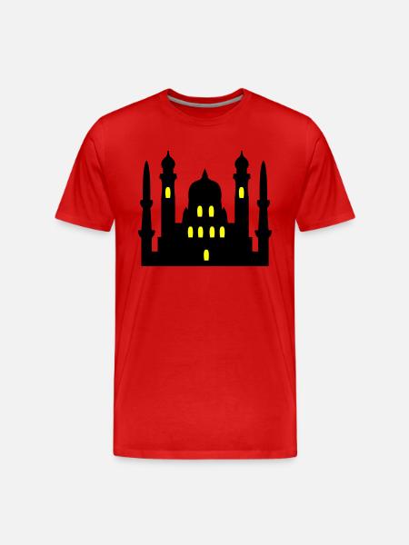 mosque 02 - Men's Premium Organic T-Shirt - red