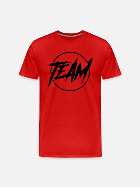 Team Circle - Men's Premium Organic T-Shirt - red
