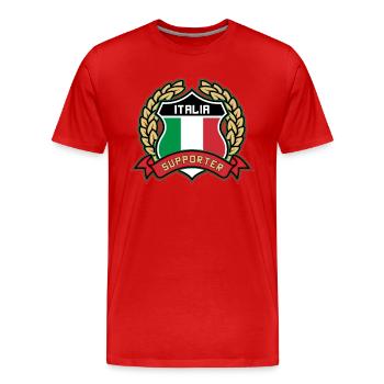 Italia - Männer Premium Bio T-Shirt - Rot - Vorne - Damien (186cm)