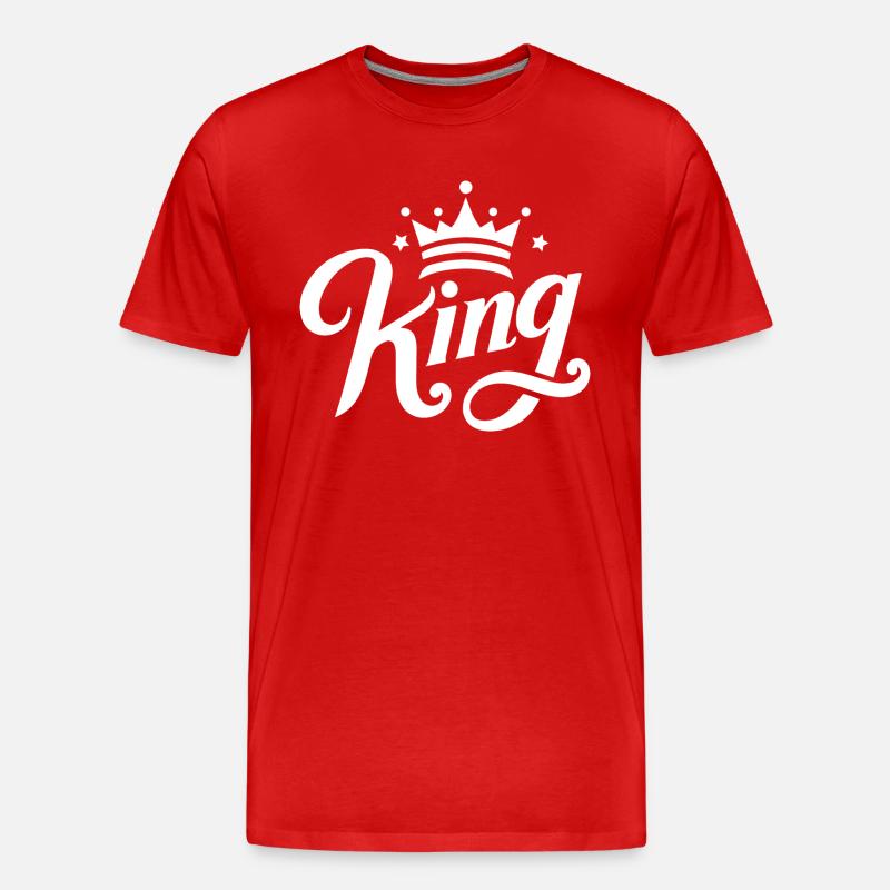 King - Männer Premium Bio T-Shirt - Rot