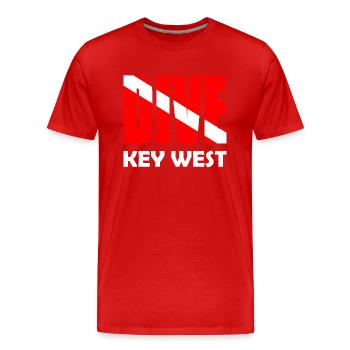 Plongée Key West Caraïbes Caraïbes États-Unis Floride - T-shirt bio Premium Homme - rouge - Devant - Damien (186cm)
