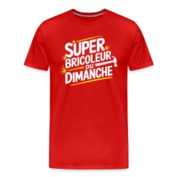 Super bricoleur du dimanche - T-shirt bio Premium Homme - rouge - Devant - Damien (186cm)