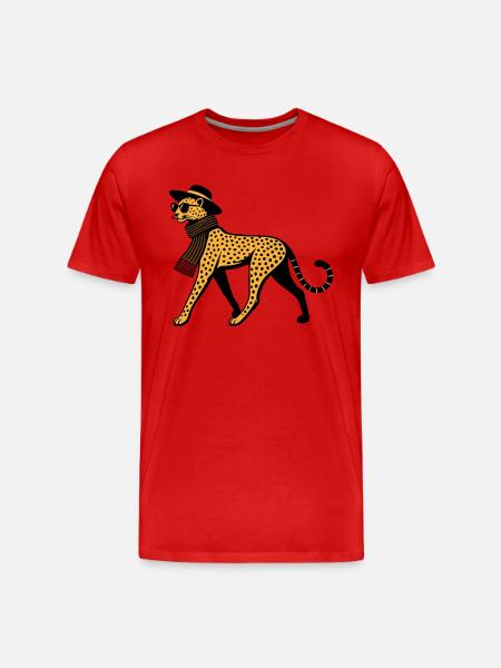 Leopard chic - T-shirt bio Premium Homme - rouge
