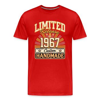 Limited 1967 Lustige Sprüche Geschenk Geburtstag - Männer Premium Bio T-Shirt - Rot - Vorne - Damien (186cm)