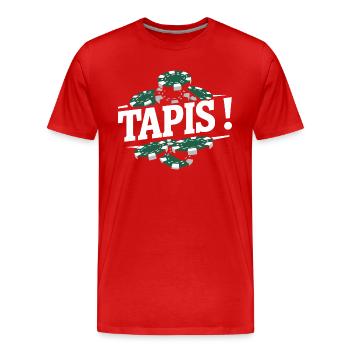 Tapis ! - T-shirt bio Premium Homme - rouge - Devant - Damien (186cm)