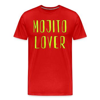 Mojito Lover - Men's Premium Organic T-Shirt - red - Front - Damien (186cm)