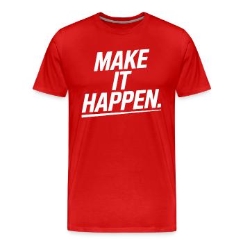 Pack es an! - Männer Premium Bio T-Shirt - Rot - Vorne - Damien (186cm)