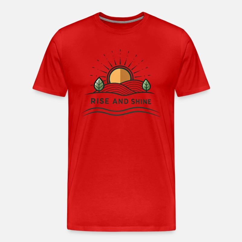 Raus aus den Federn - Männer Premium Bio T-Shirt - Rot