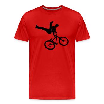 Freeride Jump - Männer Premium Bio T-Shirt - Rot - Vorne - Damien (186cm)