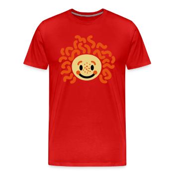 Enfant avec des taches de rousseur - T-shirt bio Premium Homme - rouge - Devant - Damien (186cm)
