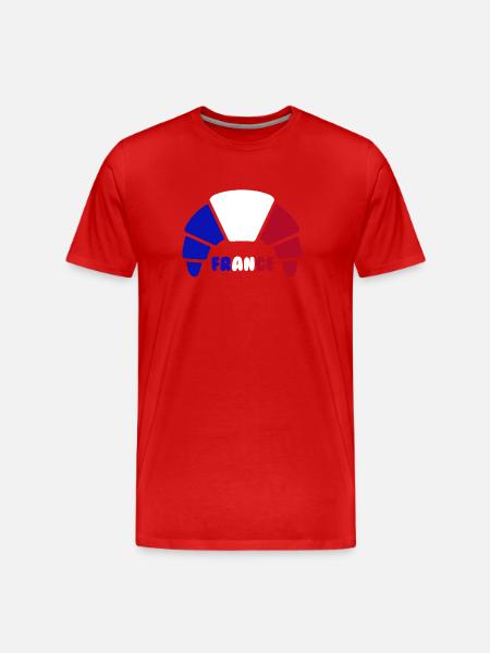 croissant france - Men's Premium Organic T-Shirt - red