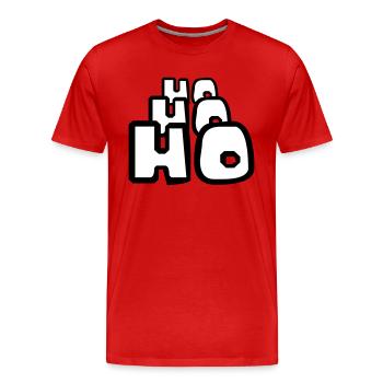 ho ho ho noël noël noël noël noël - T-shirt bio Premium Homme - rouge - Devant - Damien (186cm)