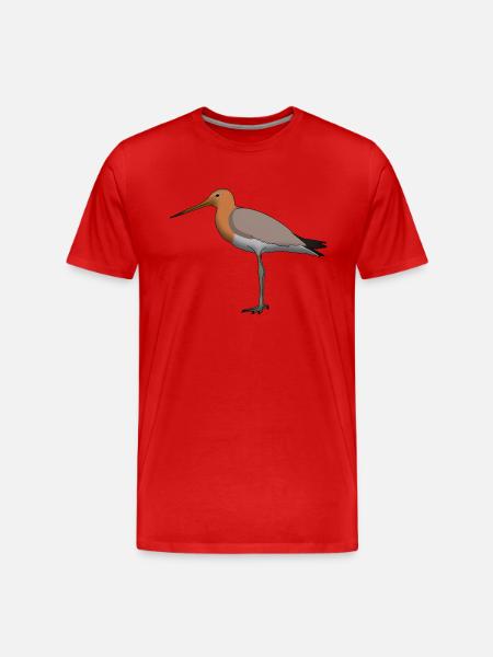 Uferschnepfe - Männer Premium Bio T-Shirt - Rot