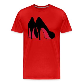 high_heels - Männer Premium Bio T-Shirt - Rot - Vorne - Damien (186cm)
