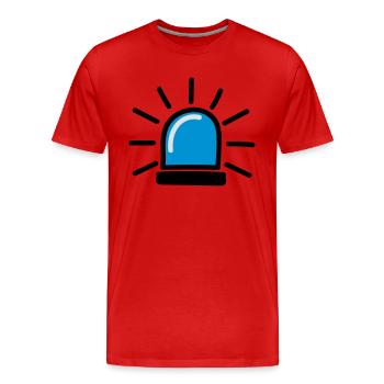 Police - T-shirt bio Premium Homme - rouge - Devant - Damien (186cm)