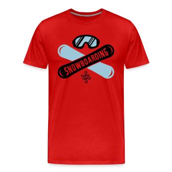 snowboarding boards - Männer Premium Bio T-Shirt - Rot - Vorne - Damien (186cm)