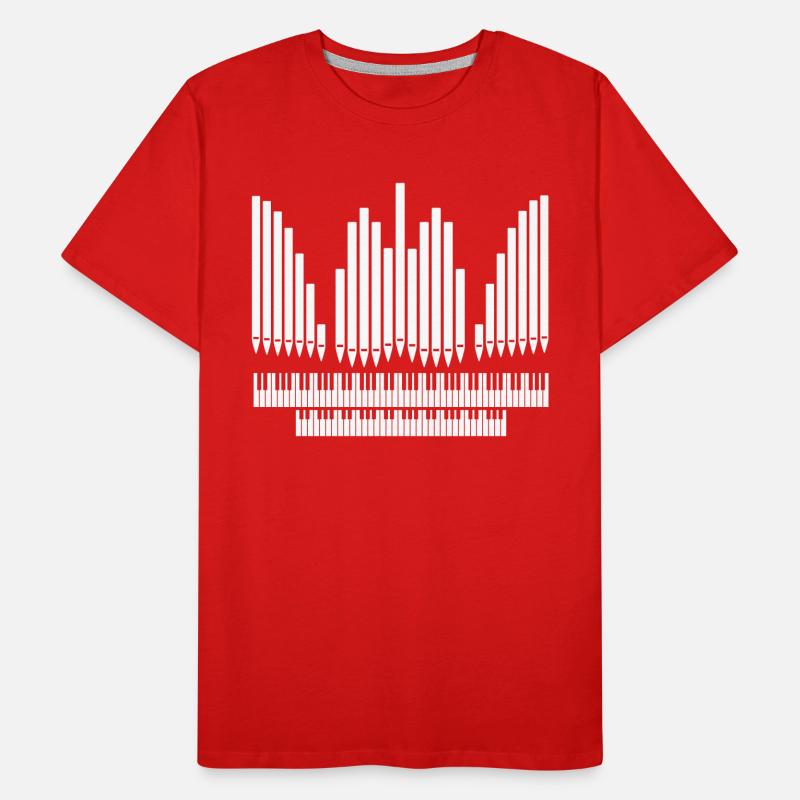 Orgue avec conception de clavier T-shirt bio Premium Homme