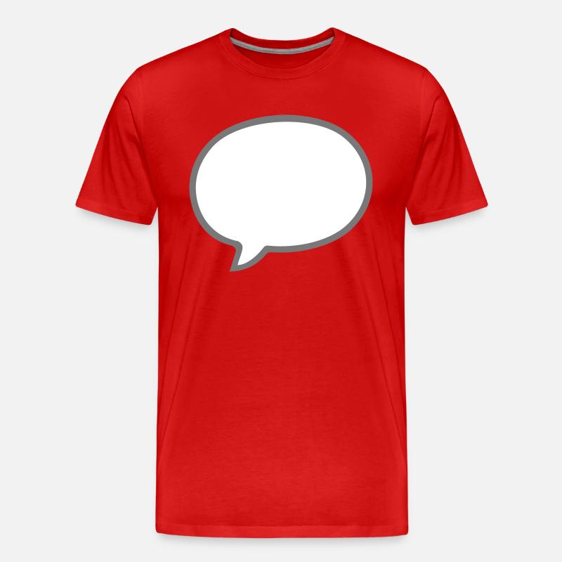 Comic Design Sprechblase - Männer Premium Bio T-Shirt - Rot