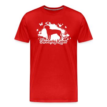 SLOVENSKY KOPOV Hunde Hund Jagdhunde Wilsigns - Männer Premium Bio T-Shirt - Rot - Vorne - Damien (186cm)